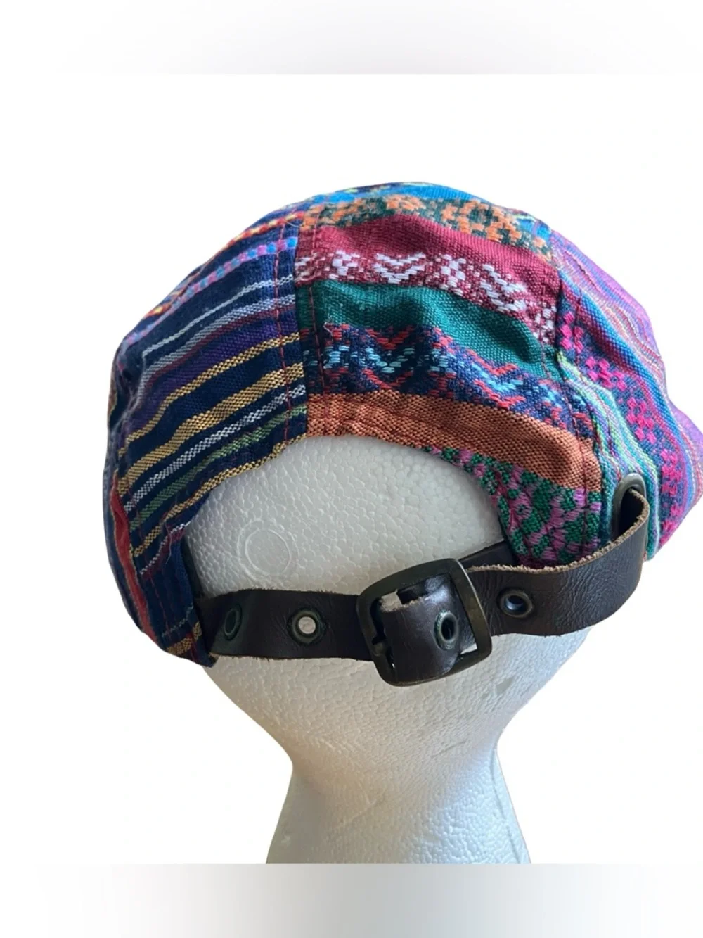 Obey Multicolor Woven Camp Cap with Navy Interior